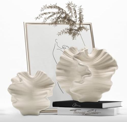 white ceramic vases