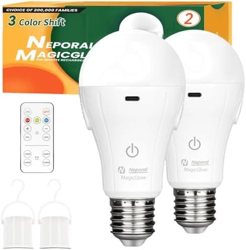 Rechargeable Light Bulbs with Remote
