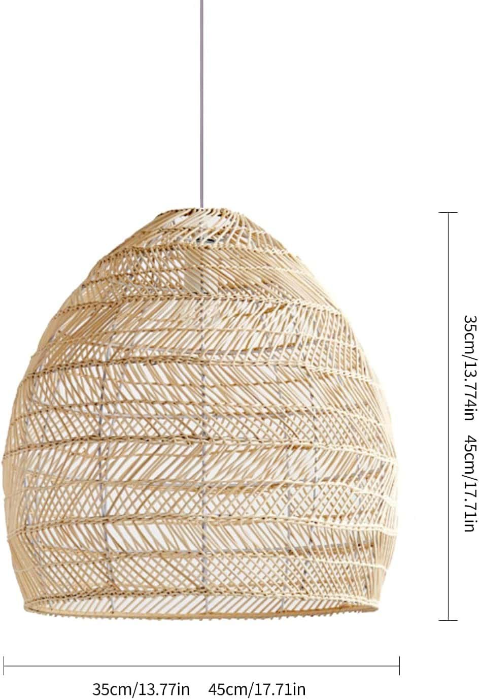 Arturesthome Rattan Woven Pendant Light Shades