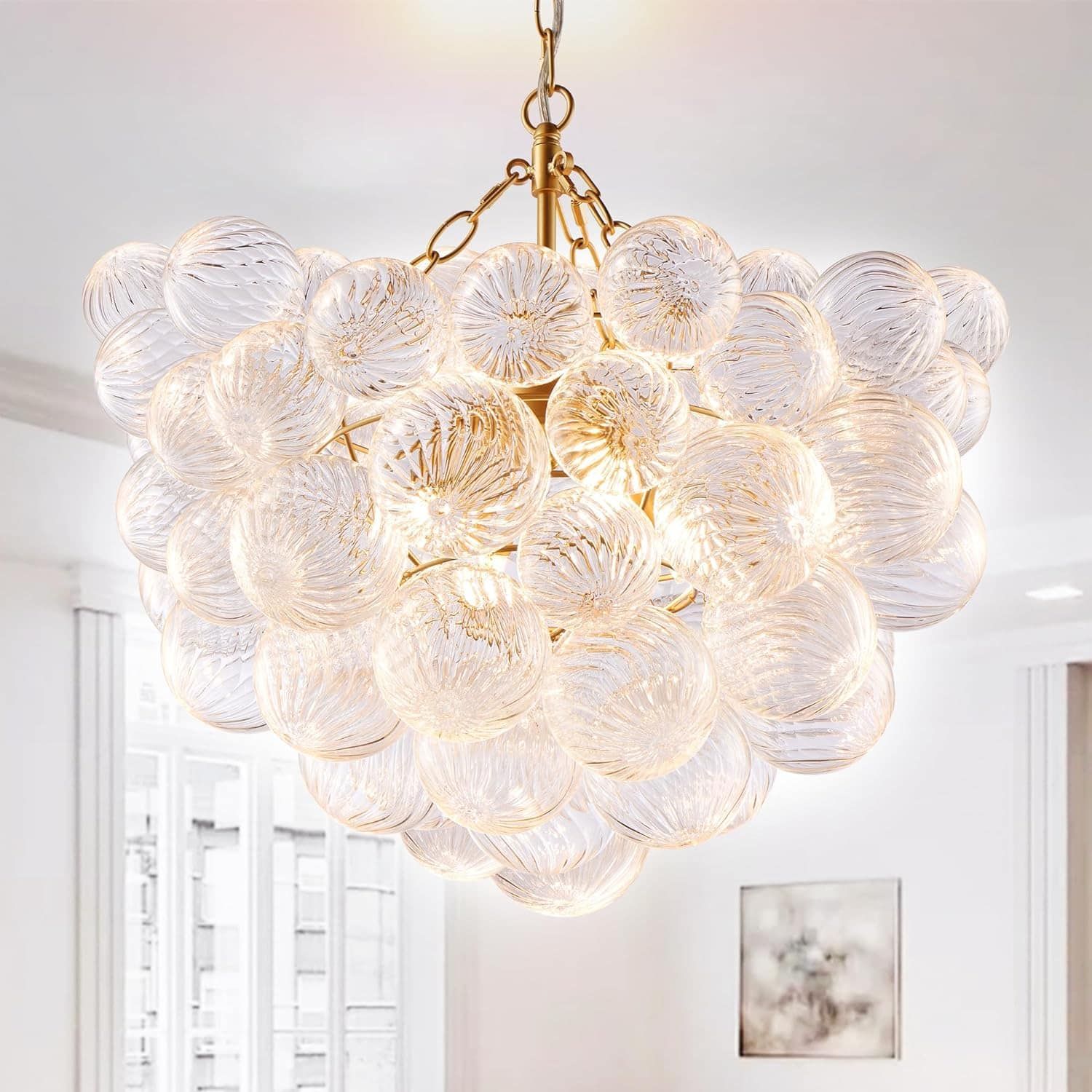 Longree Nordic Bubble Ball Swirled Glass Chandelier
