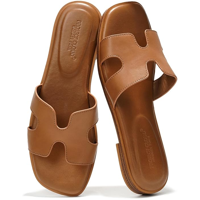 Project Cloud 100% Genuine Leather Sandals for Women (Hermes Dupe)